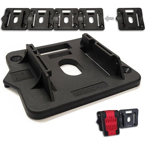 SLE GBA ProCore AMPShare Lot de 5 supports muraux professionnels pour batterie Bosch Professional 14,4 V 18 V 36 V