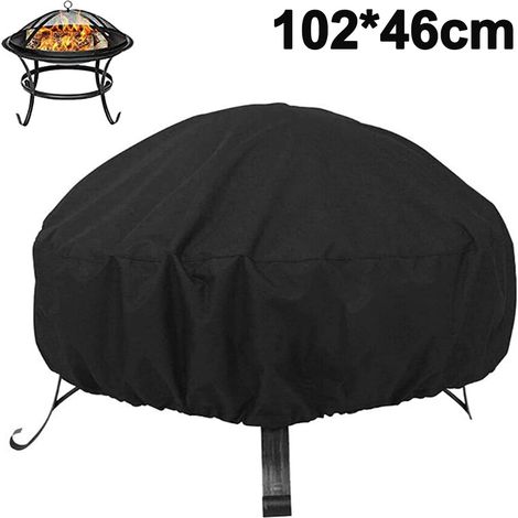 Housse de protection imperméable et résistante à la poussière pour barbecue, ronde et robuste, pour cuisinière à gaz extérieure, protection UV et anti-poussière, 102 x 46 cm