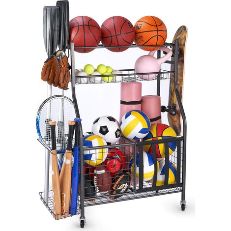 Rangement d'équipements de sport, étagères de rangement pour balles (1/5)