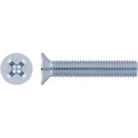 DIN 965 - VITE METRICA A TESTA Svasata PHILLIPS ZINCATA 06X060 ( 100 pz.) (1/2)