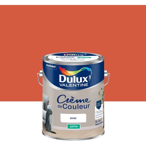 Peinture Crème De Couleur Satin Orange Sanguine 5L - Dulux Valentine