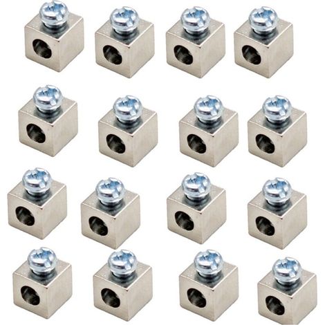 Borniers pour substrats en aluminium utilisés dans les luminaires bornes mécaniques à base plate et à borne carrée en cuivre pour conducteurs de câbles. 16 pièces. (1/3)