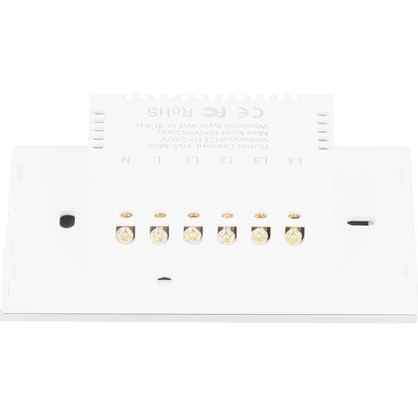 Interrupteur mural intelligent Wi-Fi avec fonction tactile, commande vocale à 4 voies, prise américaine, 100-240 V CA (1/5)