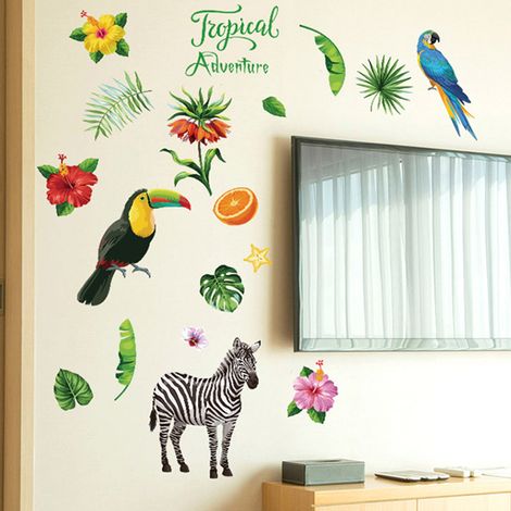 Stickers muraux et de sol Forêt tropicale pour la décoration de la maison, de la chambre ou des commerces SK7169 (1/4)