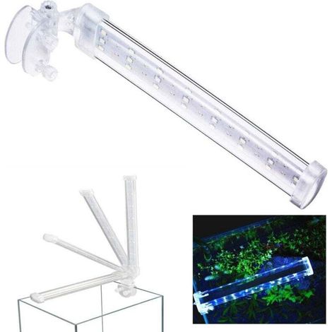 Lampada Plafoniera Led Per Acquario Luce 12 W Bordo Vasca Vetro Piante Pesci - (1/4)