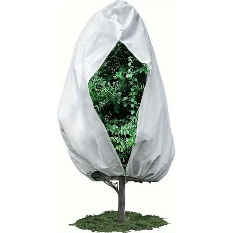 Winterhülle für Sträucher und Pflanzen, Durchmesser 200 cm x Höhe 240 cm, mit Etikett.