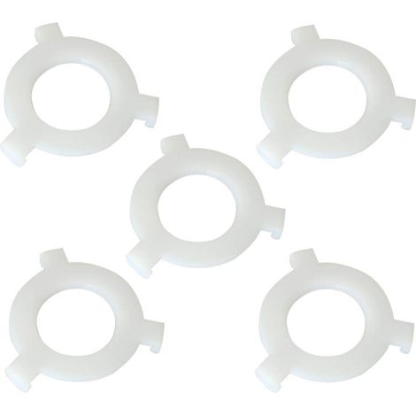 Lot de 5 bagues de réduction pour abat-jour, adaptateur E27 vers E14, accessoires d'éclairage, 49 mm (1,95 pouce) à 29 mm (1-1/7 pouce), blanc
