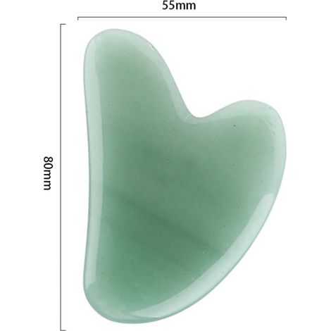 Pierre de Quartz Rose naturelle, masseur Gua Sha pour le visage, le cou et le corps (1/5)