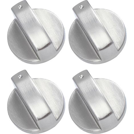 Lot de 4 boutons de rechange universels pour cuisinière électrique, boutons de commande de brûleur en métal (1/3)