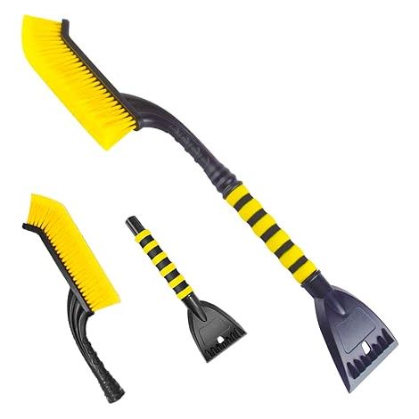 Car Ice Scraper with Broom - Handy Car Whisk and Scraper 2 in 1 for Cars, Trucks and SUVs, Car Window Scraper (1/5)