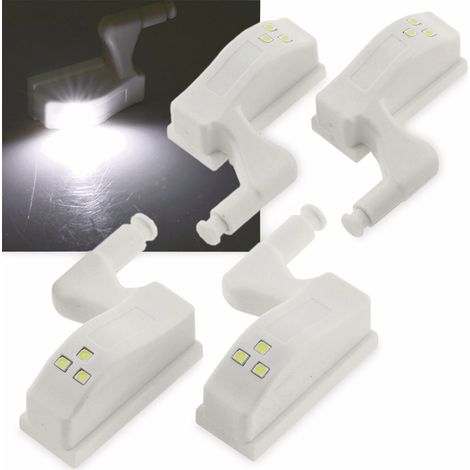 CHILITEC Éclairage d'armoire LED 23106, set de 4, 6000K, blanc