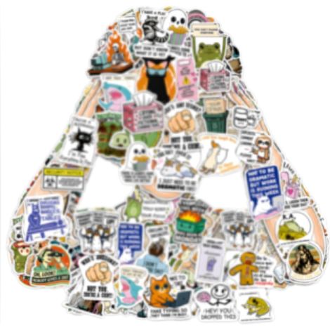 Autocollants Meme Drôles 50 Pièces en PVC Étanche, Stickers Émotions et Humour Internet Pour Ordinateur Portable, Bouteille, Carnet, Bagage et Décoration Rentrée (1/4)