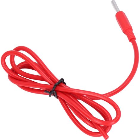 4-mm-Bananenstecker-Prüfleitungssatz aus Messing und PVC, 32 A, 1000 V, für elektrische Prüfungen (rot) (1/5)