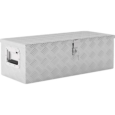 Werkzeugkasten, abschließbares Design, leichte Aluminiumkonstruktion, silber (1/2)