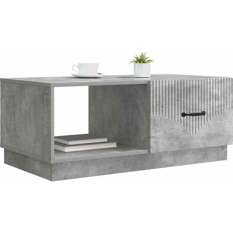 Maison Exclusive - Couchtisch Betongrau 90 x 50 x 37 cm Holzwerks