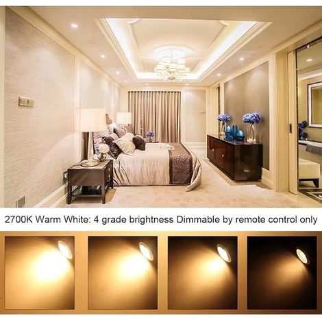 GU10 LED Spot Light Bulb RGB Warm White 2700K 12 Colours with Remote Control AC85-265V for Wall Light Track Light Recessed Ceiling Light (1/3)