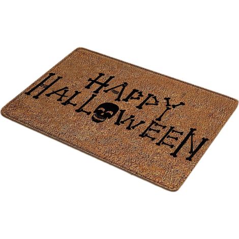 Couverture de paillasson d'Halloween Tapis de bienvenue Paillasson décoratif d'Halloween Tapis anti-dérapant pour l'intérieur et l'extérieur (1/2)
