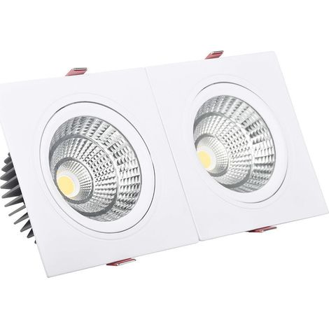 LED Downlight Einbaustrahler 20W Eckig  Madison Ausschnitt 205x90 mm 4000K Neutralweiß