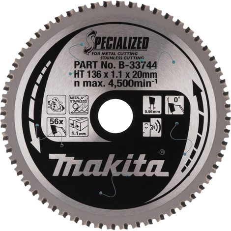 Makita Hoja de sierra SPECIALIZED 136x20x56Z - B-33744 (1/4)
