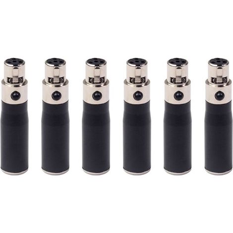 Adaptateur convertisseur de signal haute fidélité pour 6 connecteurs audio XLR mâles 3 broches vers femelles 4 broches, adapté aux microphones.