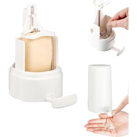Seifenspender Seifenmühle Wasserdichter Seifenbehälter Für Bad, Küche und Reisen Wandmontage Kein Bohren erforderlich Weiß (Seife und Trockenmitt (1/5)
