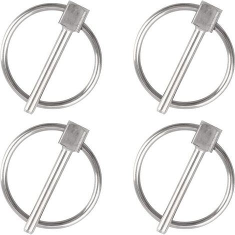 Goupille de sécurité ronde 4PCS en acier inoxydable 304 – Longueur 25mm – Pour remorque et applications de verrouillage