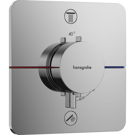 Hansgrohe ShowerSelect Comfort Q Mitigeur thermostatique encastré - 2 fonctions - avec corps d’encastrement - chrome (1/5)