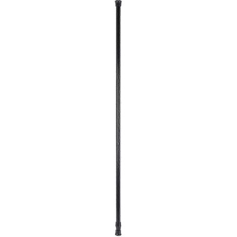 Tringle à rideaux télescopique extensible à ressort pour voilage, 70 à 120 cm, noire (1/5)