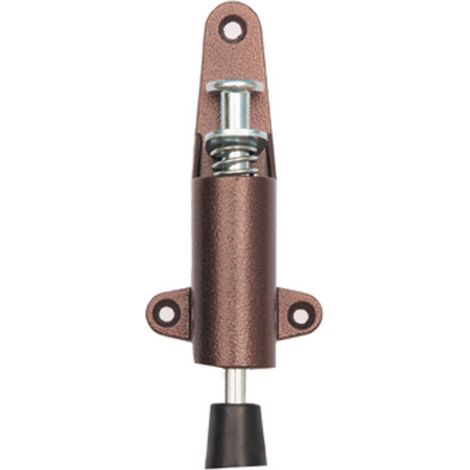 fermaporte a pedale in alluminio bronzato cm 15 arresto fermaporta per porte (1/2)