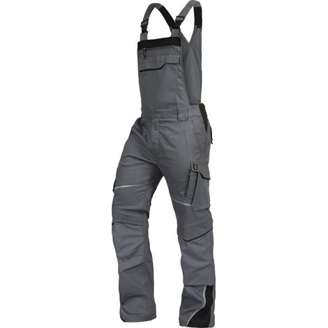 Triuso Leibwächter Latzhose Flex-Line FLEXL Gr. 40 grau/schwarz