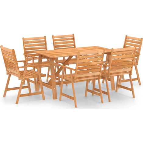 Outdoor Dining Set Solid Acacia wood Medium Seats Many vidaXL (1/5)