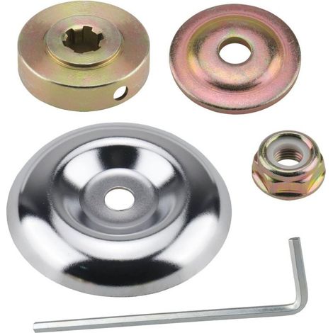 Kit de fixation écrou pour tête de débroussailleuse – 6 pièces – Plaque de support 73,6mm – Compatible tondeuses à gazon et débroussailleuses