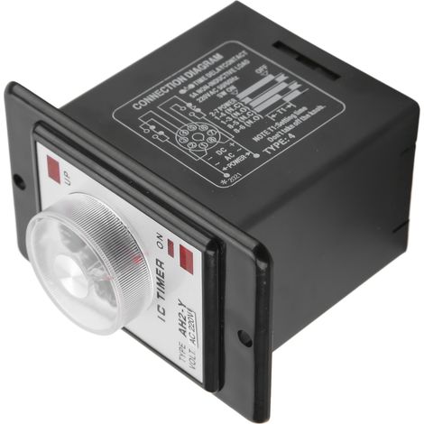 Minuteur AH2-Y 6S compact à aiguille de 2,4 m pour équipements d'automatisation et armoires électromécaniques, 220 V CA (1/5)