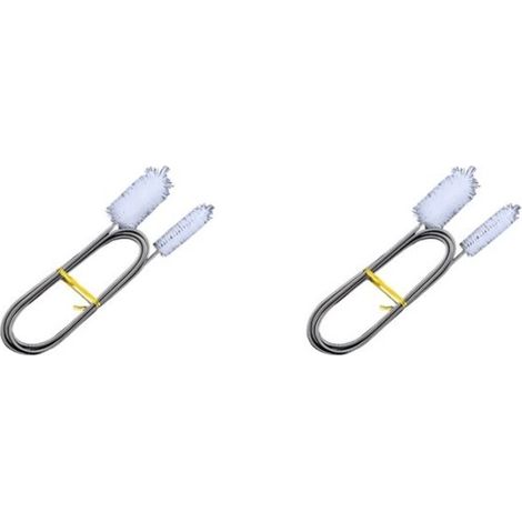 2 Stück Aquarium-Reinigungsbürsten – 90 cm flexible Doppelkopf-Aquariumschlauch-Filterrohrbürste – Reinigungspumpenschlauchbürste – weiß (1/5)