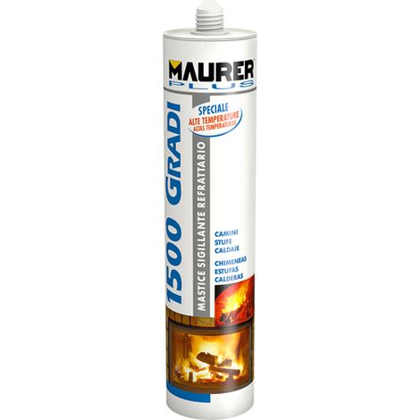 MASTICE REFRATTARIO SIGILLANTE NERO 1500 GRADI -maurer 310 ml