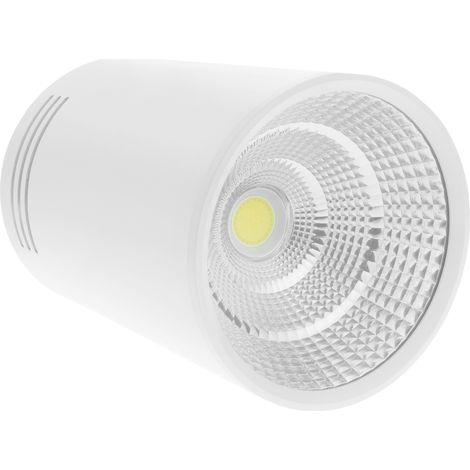 BeMatik - Spot à LED de surface Lampe foyer COB 5W 220VAC 3000K blanc 75mm (1/5)