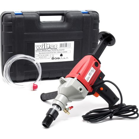 Wiltec – Carotteuse à eau 2080 W – Forage humide précis dans béton armé – Vitesse 1700 tr/min – Coffret de transport inclus — vue 3