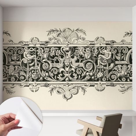 Papier peint adhésif autocollant pour salon chambre à coucher peint imprimé pour mur Motifs mythologiques 152x104 cm (1/5)