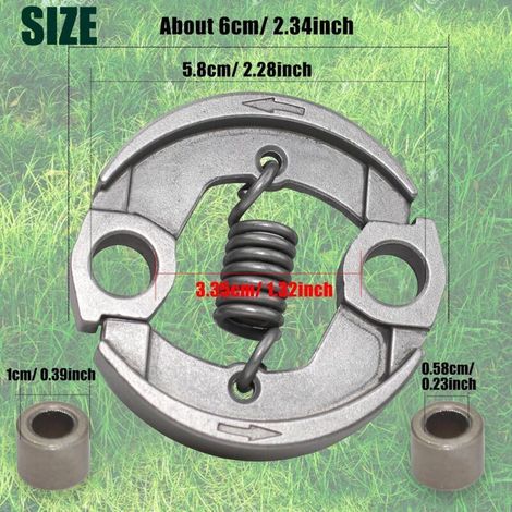 Kit frizione e molla di tensione in acciaio, compatibile con i tosaerba STIHL FS90 FC90 FS90R FC100 FS100 FS110 M100 HT100 HT131 HT101 HL100 HL90, sostituisce i codici 4180-160-2000 e 4180 160 2000. (1/4)