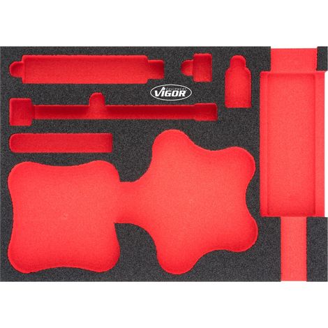 VIGOR V4904-L ACCESSOIRE DE BOÎTE DE RANGEMENT NOIR, ROUGE ENSEMBLE DE DIVISEURS (1/3)