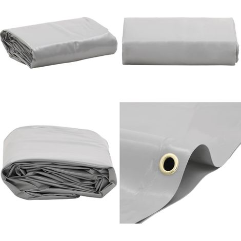 Lona gris 1,5x2,5 m 650 g/m² - Lona gris - Protección contra el clima