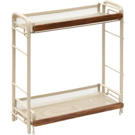 Rechteckiges regal mit 2 ebenen, telma, 21 x 33 cm, beige - 5five (1/4)