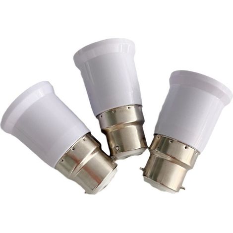 Set mit 4 GU10-auf-E27-Adaptern – weiß – thermoplastisch, Adapter für LED-Lampen und Netzteil