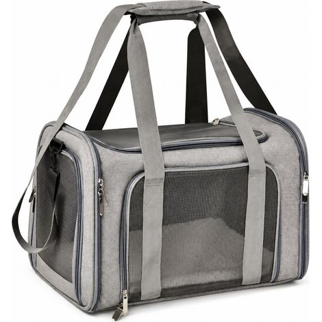 Cage de transport pour petits animaux (chats et chiens), jusqu'à 6,8 kg, pour les voyages (1/4)