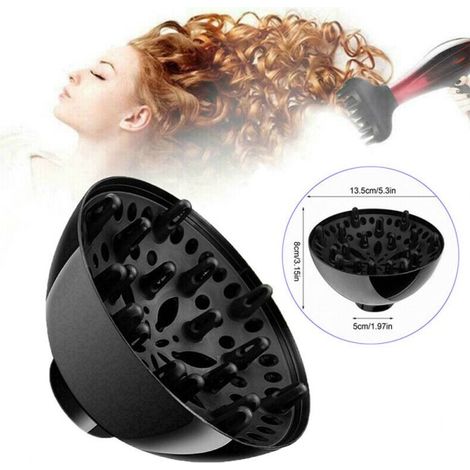 Diffuseur universel pour fer à friser, idéal pour les cheveux bouclés. (1/5)