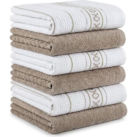 Cotton Kitchen Towels Microfibre Sponge Kitchen Cloths Absorbent Cotton Cloths Dish Towels (1/5)