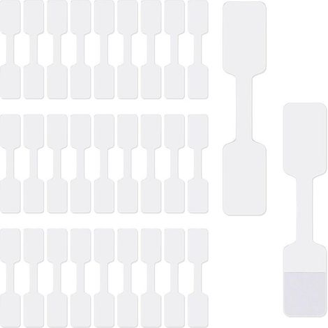 Étiquettes Autocollantes de Prix de Bijoux Vierges Étiquette de Prix de Bijoux Étiquette Auto-Adhésive d'Haltères Court Étiquette Rectangle d'Identification de Prix de Collier (200 Pièces)