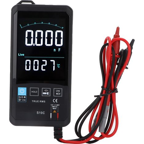 Multimètre Numérique S10C 1000V DC 750V AC Précis Portable Écran Couleur RMS Vrai Multifonction (1/5)
