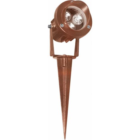 Proiettore LED CADDIE 3 da Esterno 45 Gradi 3000K Colore Corten Texturizzato - Illuminazione Architetturale Alta Efficienza - Beneito & Faure (1/4)