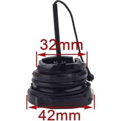 Bouchon de réservoir - - Compatible Stihl MS171-MS360 - Lot de 2 - Noir & Blanc - Haute qualité (1/4)